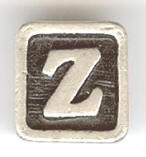 1 9mm Silver Slider - Letter "Z"